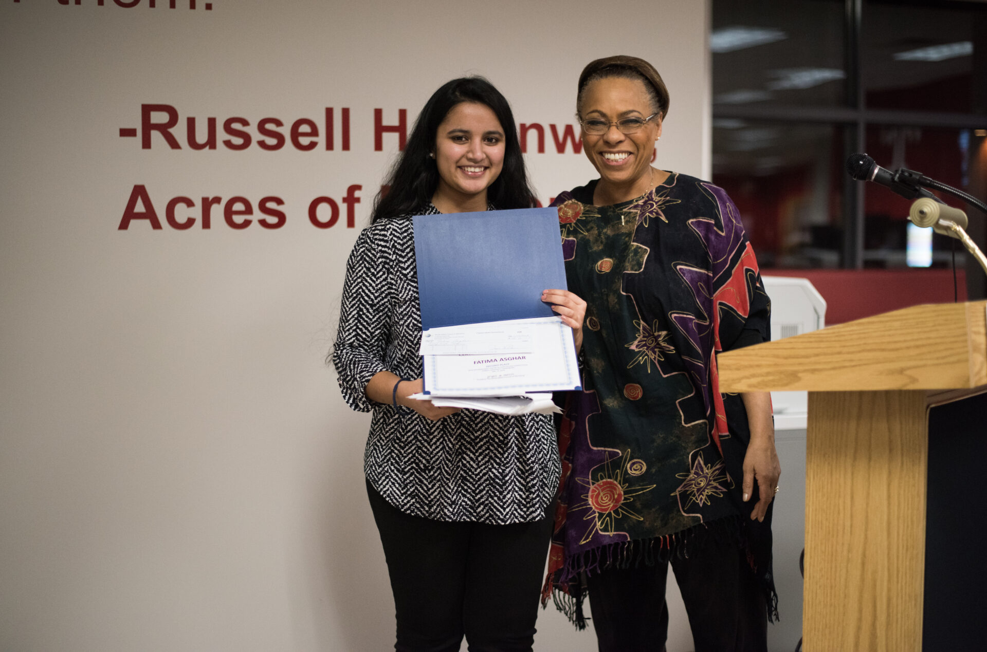 First-Place Winner Fatima Asghar of Hershey High Receives Award at Poetry Festival!