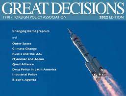 2022 Great Decisions discussions begins Feb. 24 with the U.S. and Outer Space!